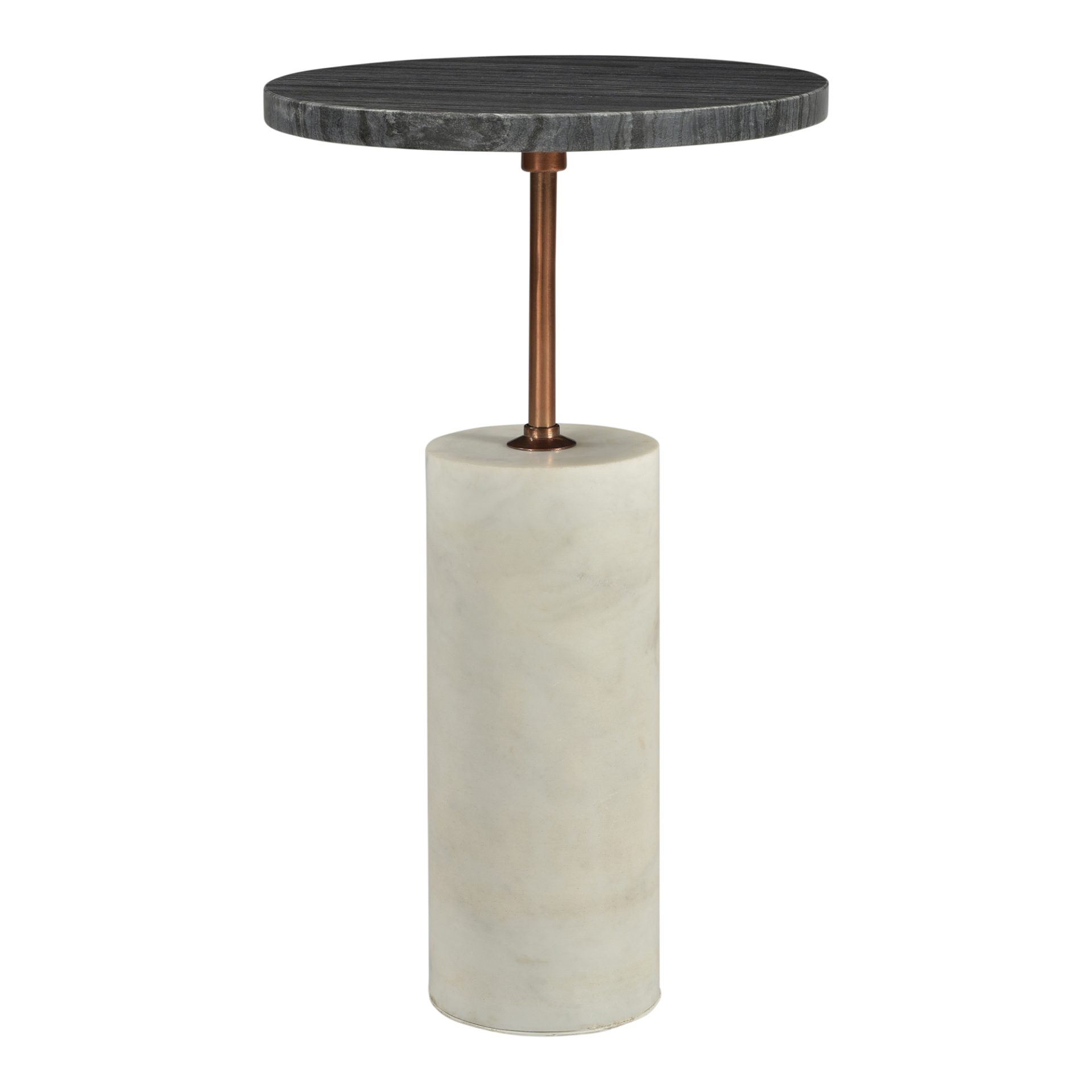 A mix of black and white marble