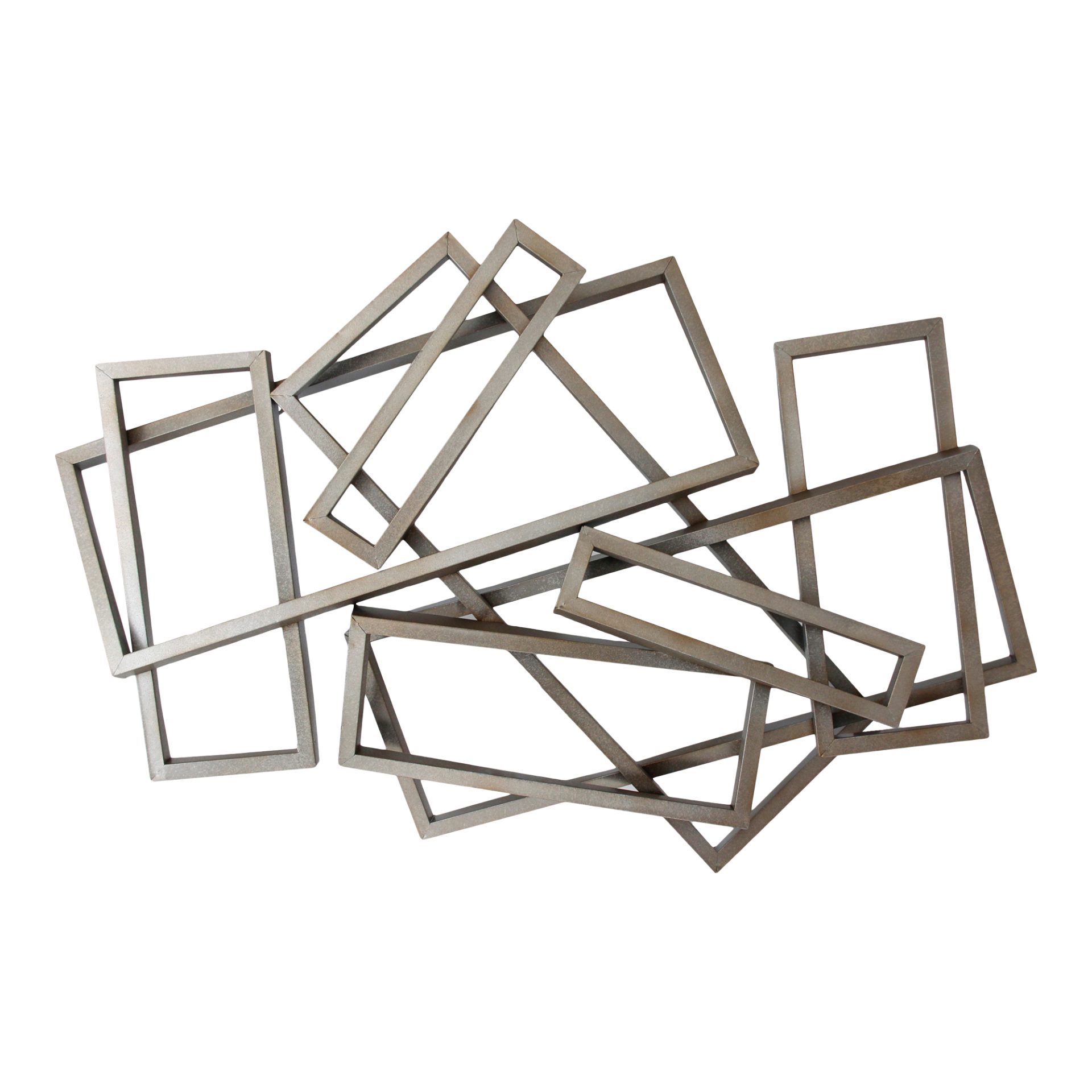 This geometric design will add interest to your walls and let the color behind show through. The pattern is seemingly random and orderly at the same time. Easy to hang for an instant update to your Décor.