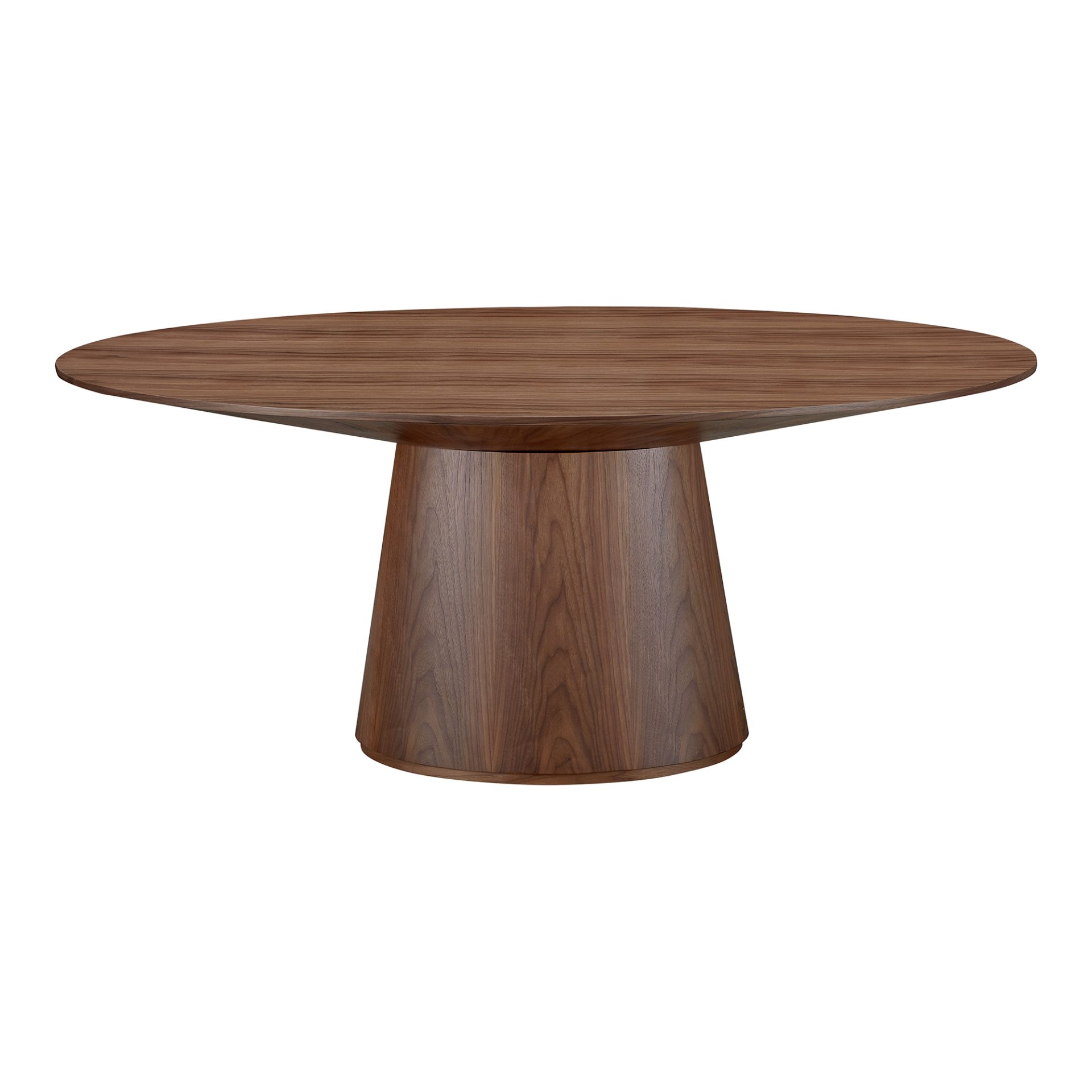 Nestled on top of a walnut pedestal