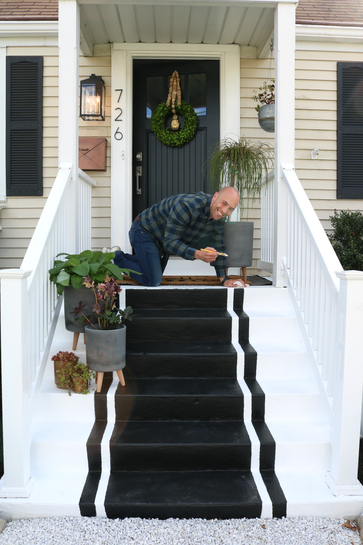 Front Porch Spring Reveal with Painted Steps Nesting With Grace