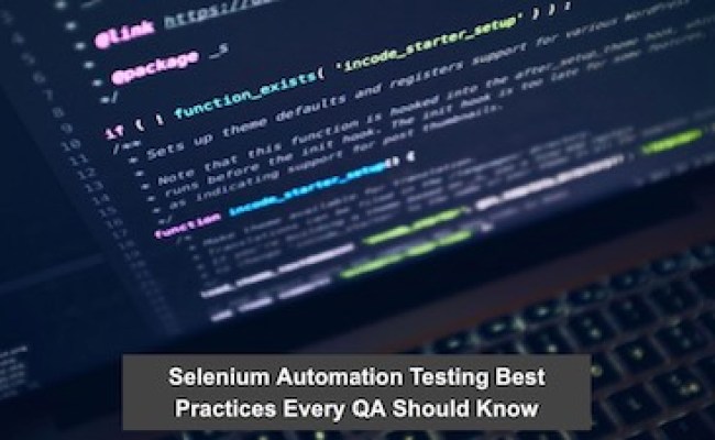 Selenium Automation Testing Best Practices Every QA Should Know