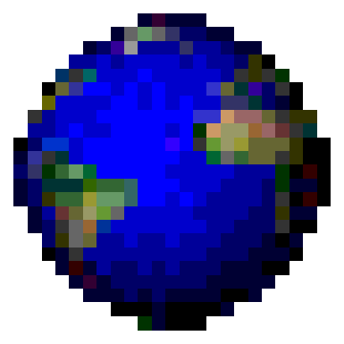 The Pixelated Earth Spins Endlessly – NET-ART