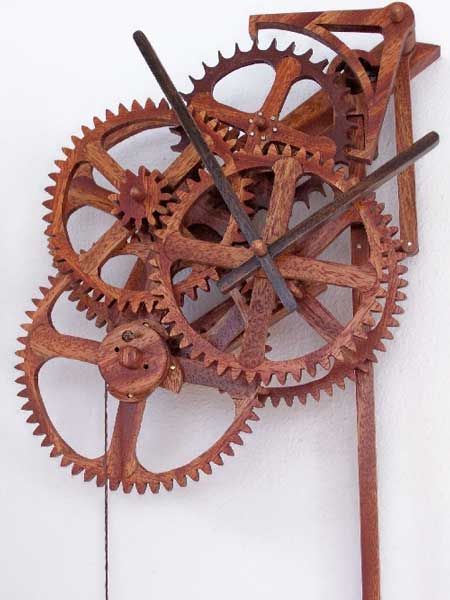 Want To Make Your Own Wicked Looking Mechanical Wooden Clock
