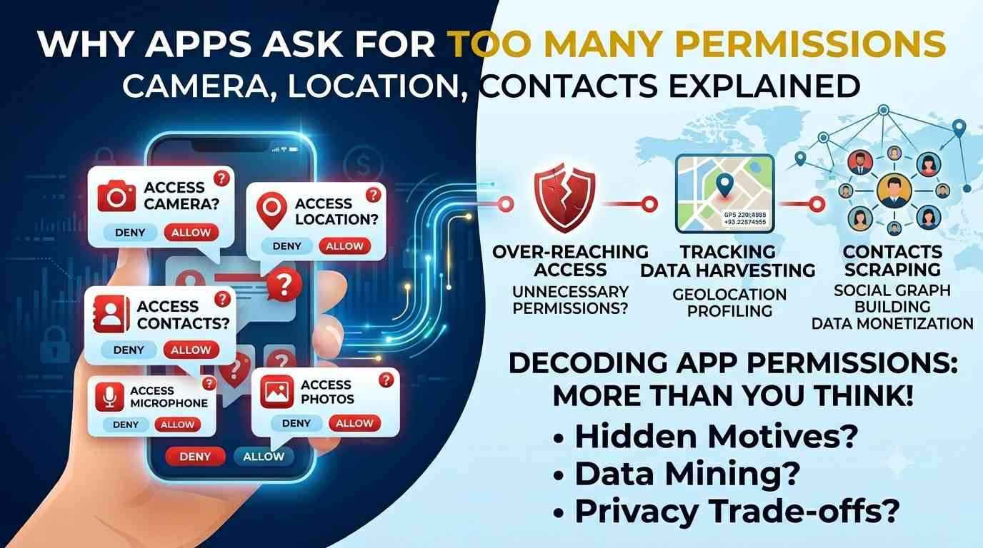 Why Apps Ask for Too Many Permissions (Camera, Location, Contacts Explained)