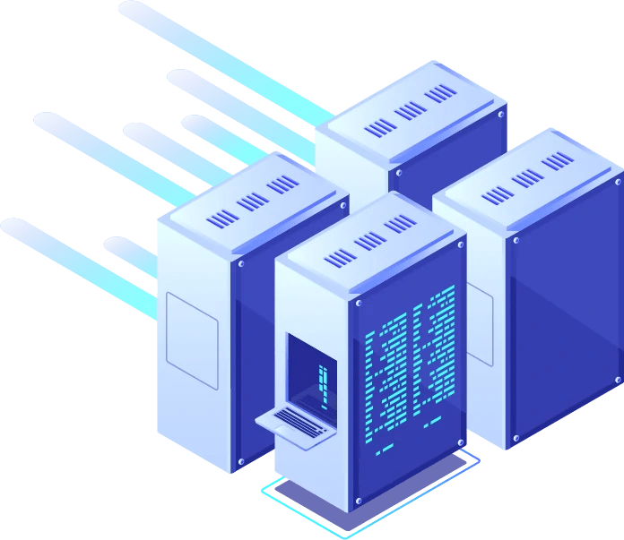 Datacenter Colocation Cloud Connectivity Cybersecurity - Download Modern Mountain Illustration | High Resolution