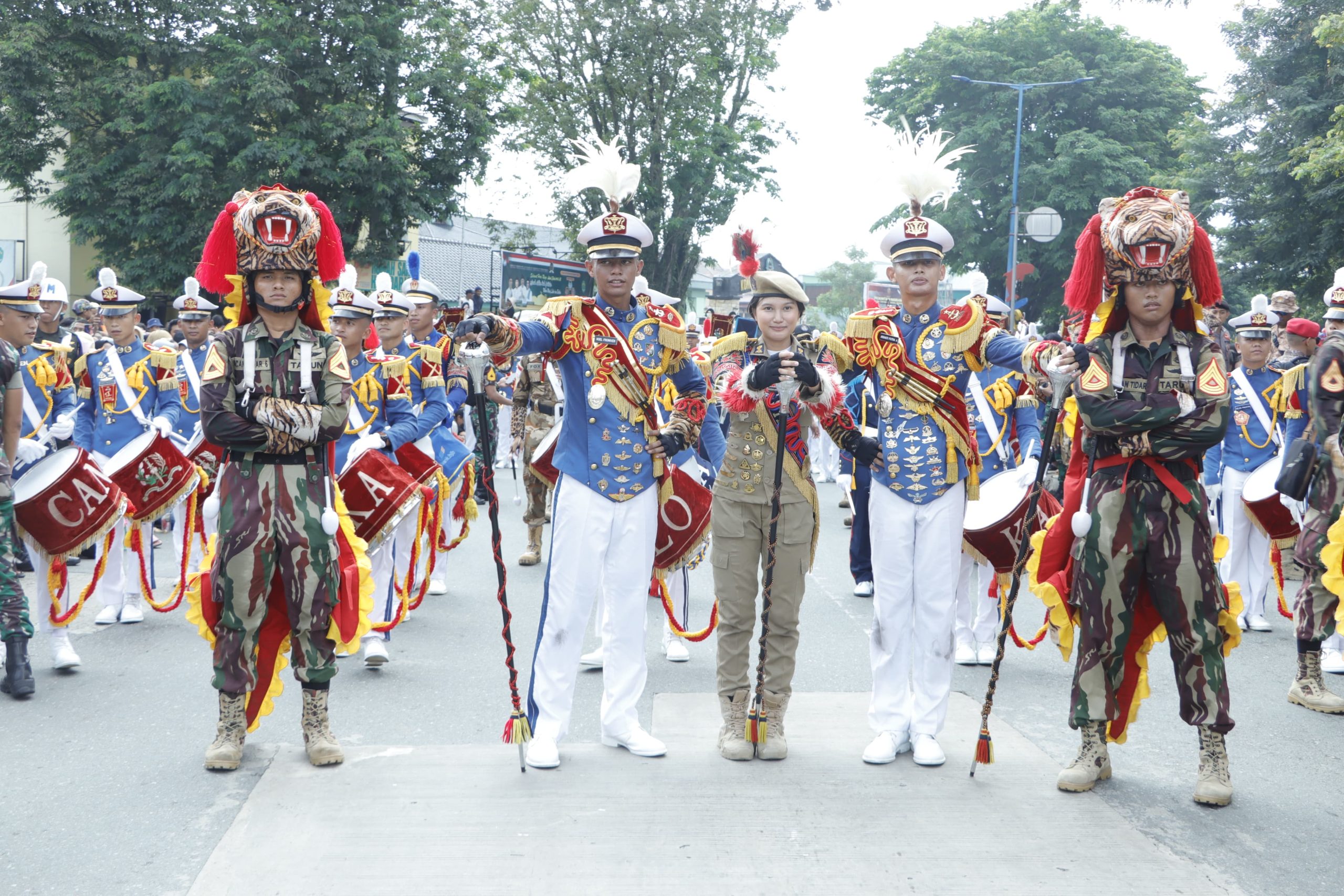 Kirab Drumband Integrasi Latsitarda Nusantara Sapa Warga Kota Tepian