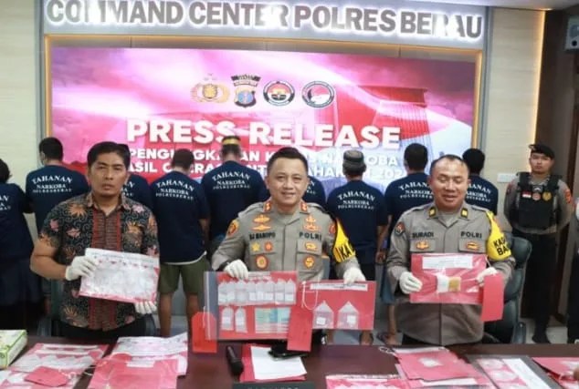 17 Kasus Penyalahgunaan Narkotika Yang di Ungkap Polres Berau Dalam Operasi Antik Mahakam 2024.