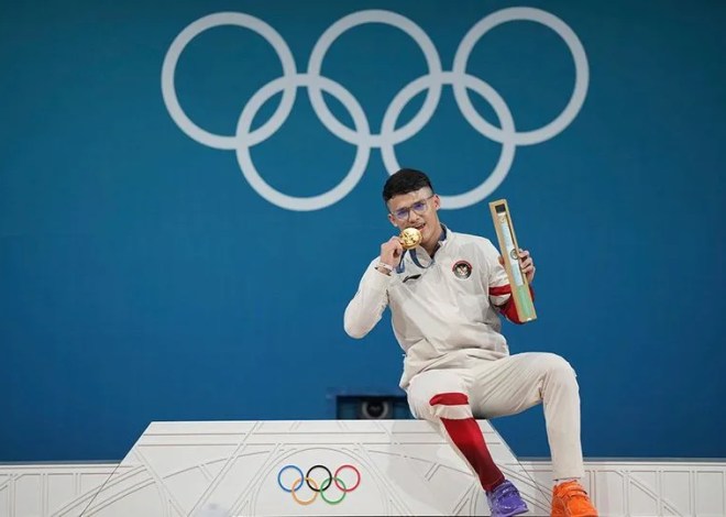 Rizky Juniansyah Ukir Sejarah Emas untuk Indonesia di Olimpiade 2024 Paris