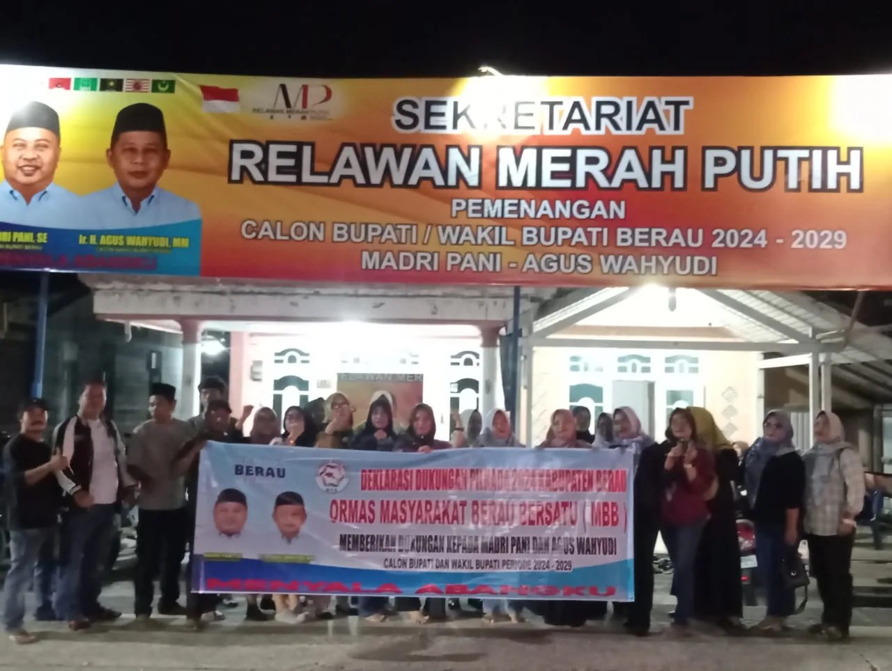 Ormas MBB Menyatakan Satu Komando Untuk Memenangkan Pasangan Calon Bupati Dan Wakil Bupati Berau MP Dan AW, “Menyala Abangku”