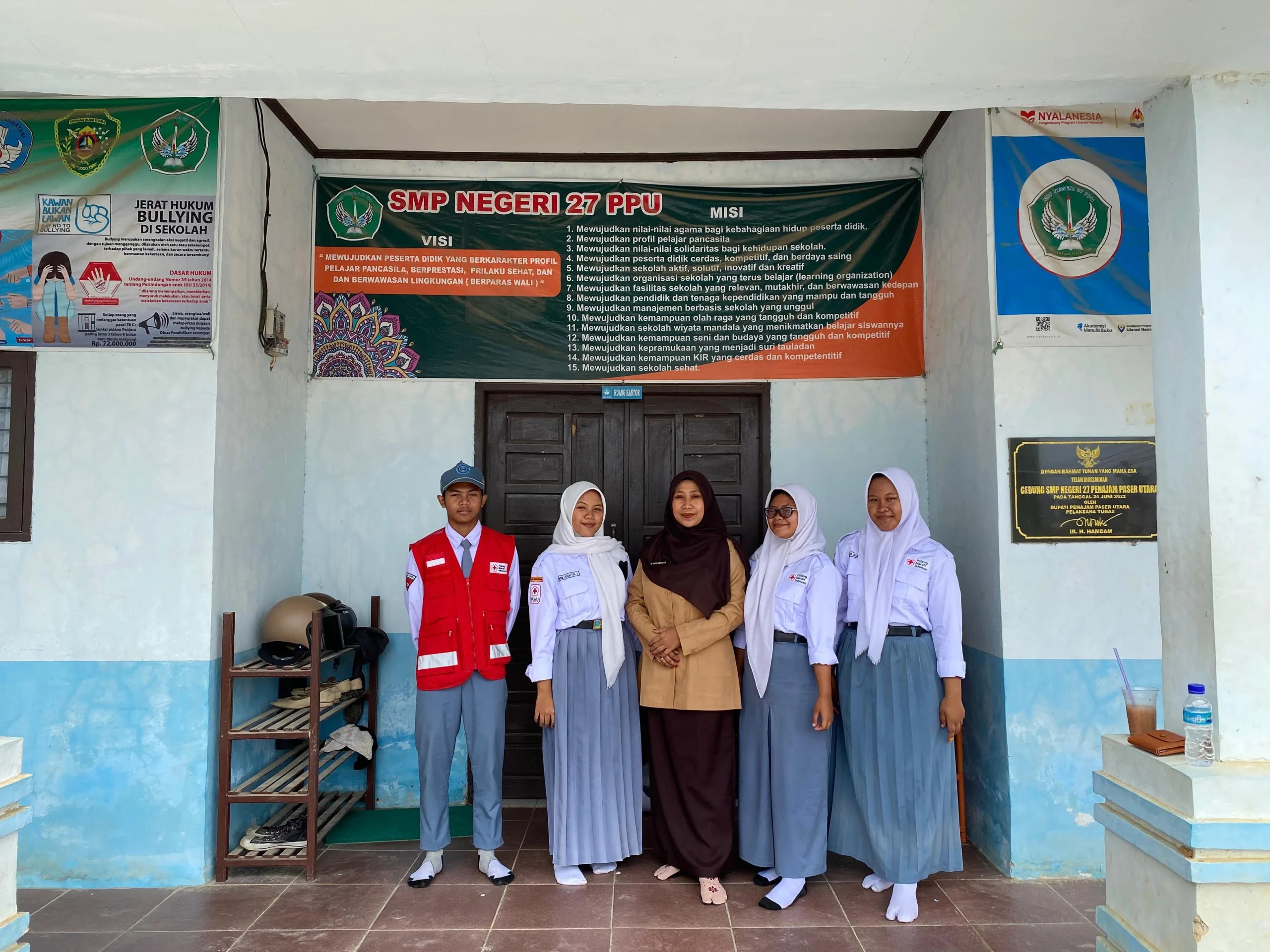 PMI kecamatan Sepaku Ajukan Permohonan Izin Pembukaan Ekstrakurikuler PMR di SMPN 27