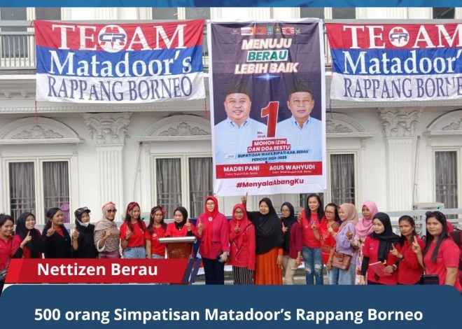 500 orang Simpatisan Matadoor’s Rappang Borneo Menyatakan Sikap Untuk Mendukung Paslon Nomor 1 ” MP – AW”