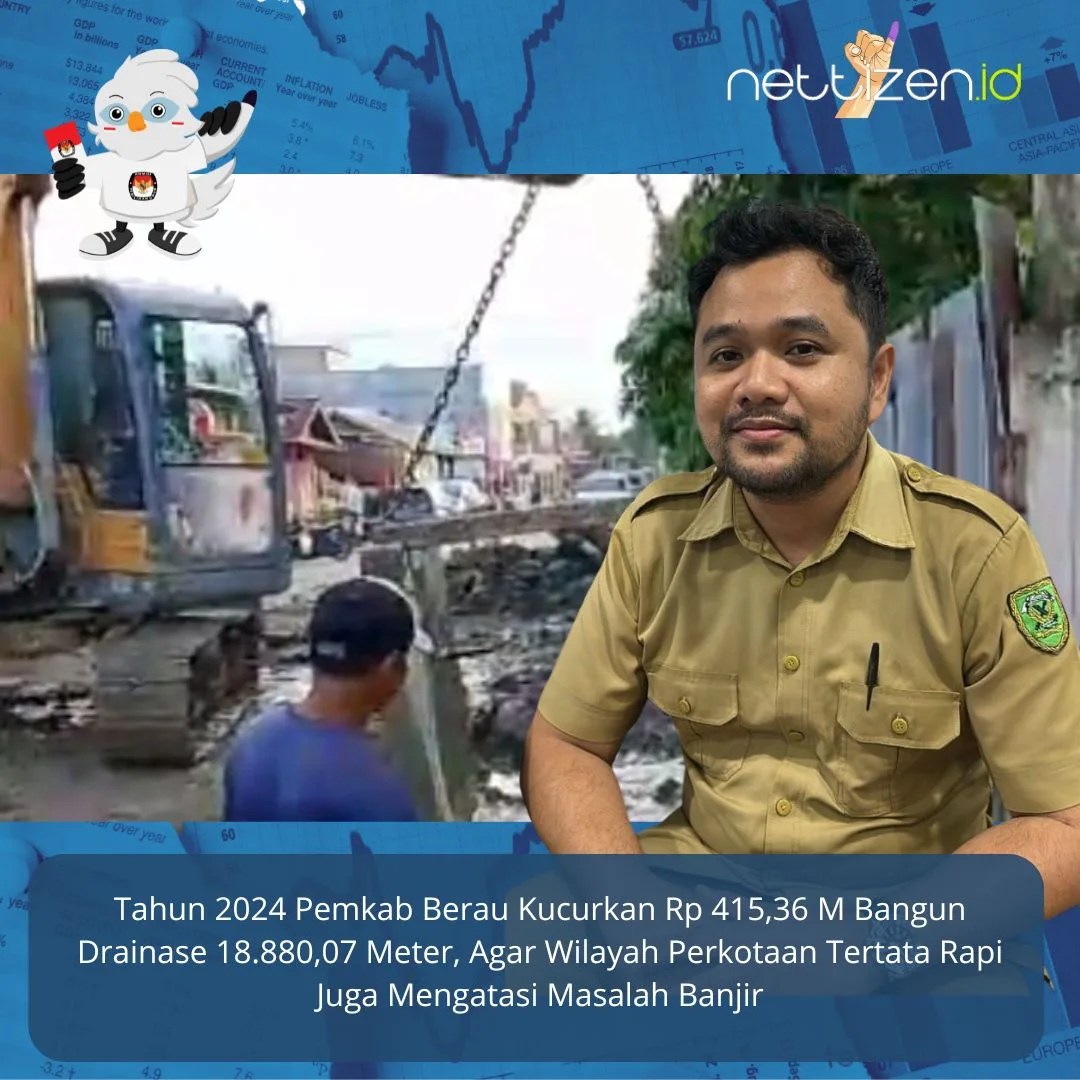 Tahun 2024 Pemkab Berau Kucurkan Rp 415,36 M Bangun Drainase 18.880,07 Meter, Agar Wilayah Perkotaan Tertata Rapi Juga Mengatasi Masalah Banjir