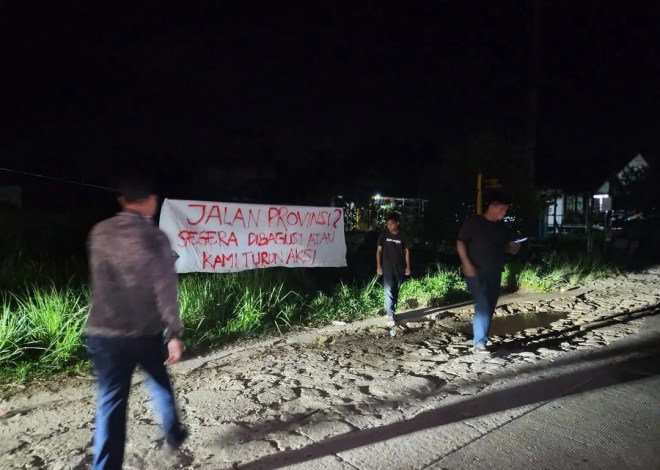 “PERMATA Ancam Aksi Demonstrasi Kalau Jalan Provinsi di Desa Tanjung Limau Tidak Diperbaiki”