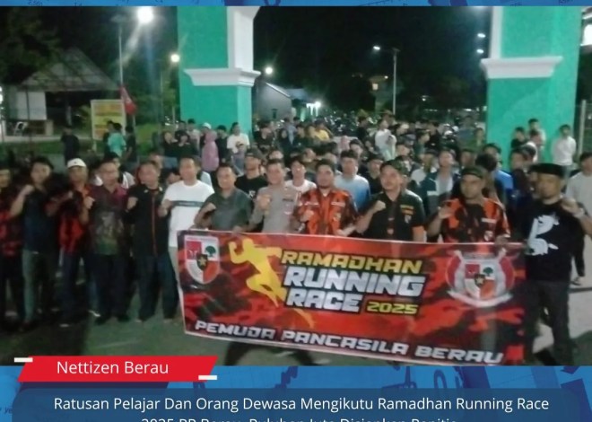 Ratusan Pelajar Dan Orang Dewasa Mengikutu Ramadhan Running Race 2025 PP Berau, Puluhan Juta Disiapkan Panitia