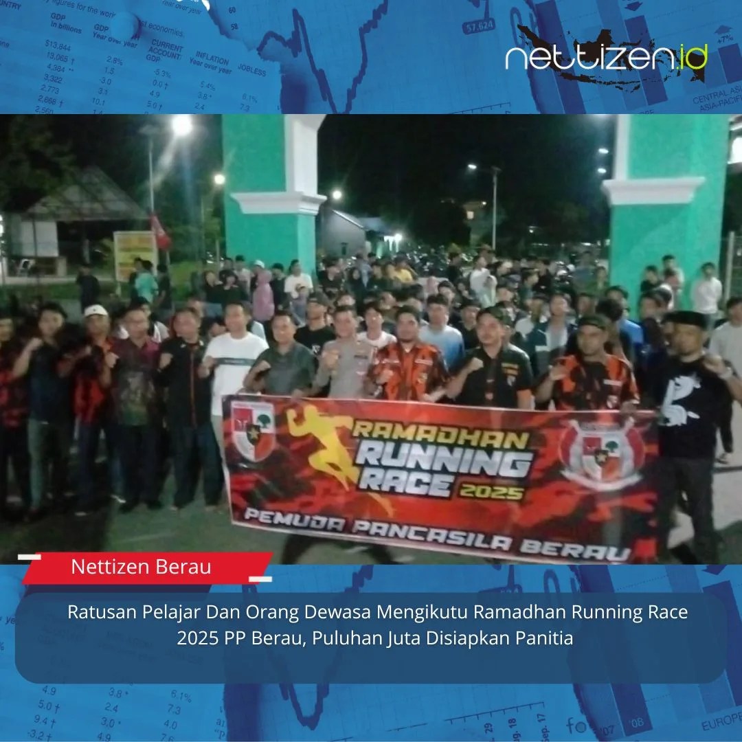 Ratusan Pelajar Dan Orang Dewasa Mengikutu Ramadhan Running Race 2025 PP Berau, Puluhan Juta Disiapkan Panitia
