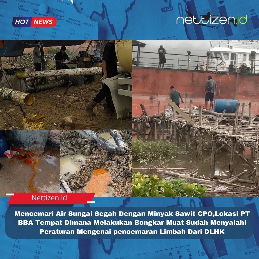 Mencemari Air Sungai Segah Dengan Minyak Sawit CPO,Lokasi PT BBA Tempat Dimana Melakukan Bongkar Muat Sudah Menyalahi Peraturan Mengenai pencemaran Limbah Dari DLHK