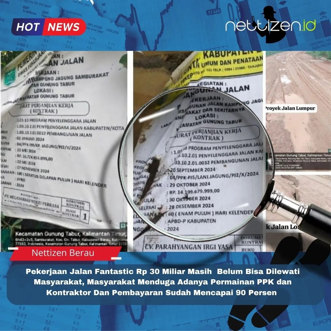 Pekerjaan Jalan Fantastic Rp 30 Miliar Masih Belum Bisa Dilewati Masyarakat, Masyarakat Menduga Adanya Permainan PPK dan Kontraktor Dan Pembayaran Sudah Mencapai 90 Persen