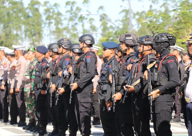 Apel Gabungan TNI-Polri, Siap Amankan Kunjungan Ibu Wakil Presiden RI ke IKN