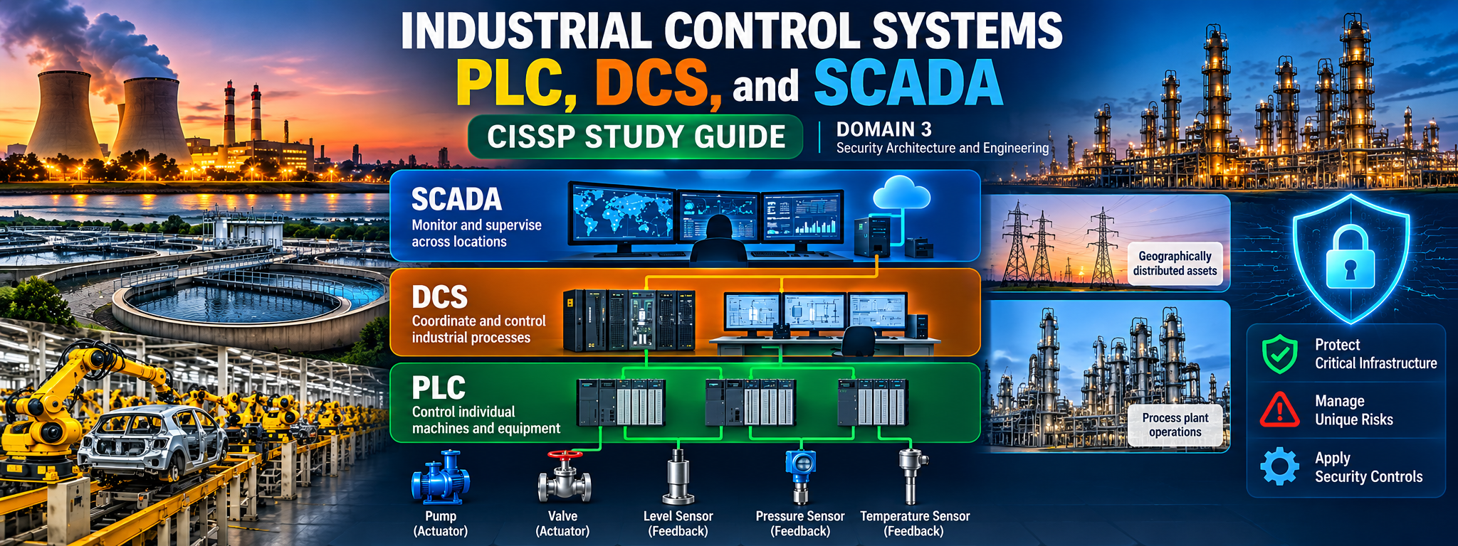 Industrial Control Systems: PLC, DCS and SCADA