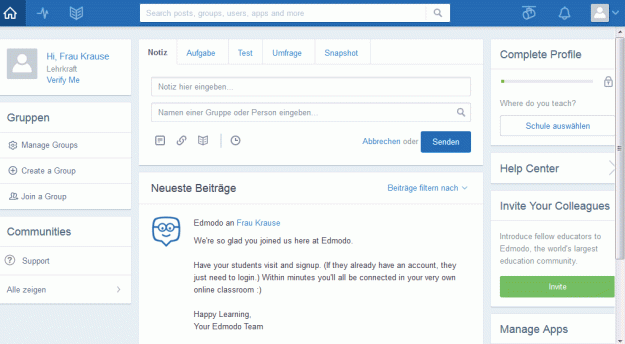 Screenshot Edmodo