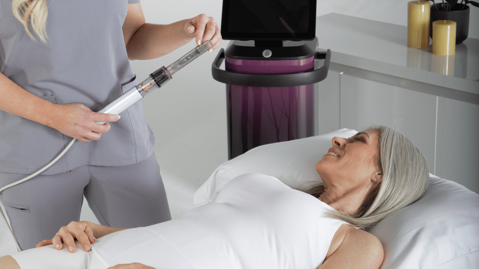 Patient receiving Morpheus8V non-surgical vaginal rejuvenation at NeuLogics in Mount Pleasant near Charleston, SC