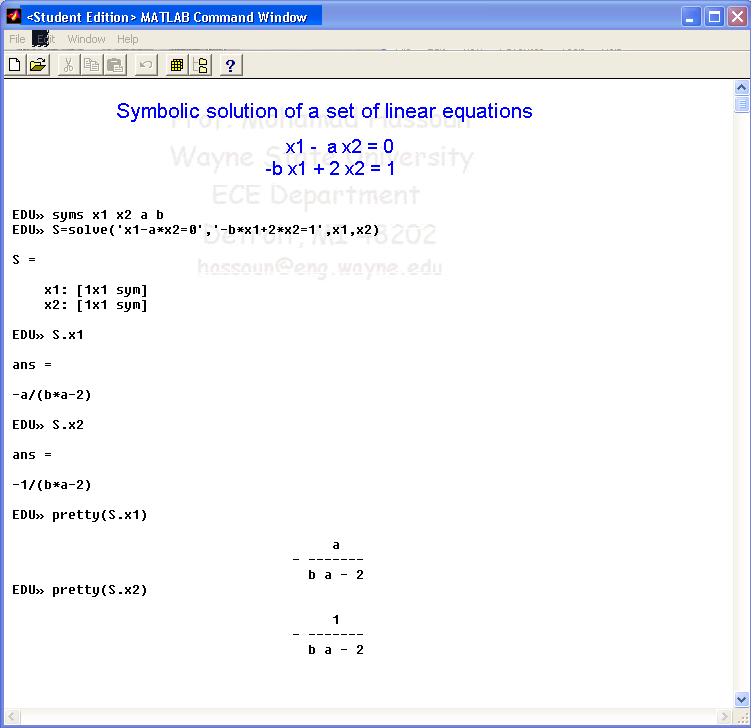 How To Solve Linear Equations Matlab - Tessshebaylo