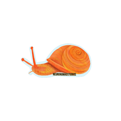 Orange Snail Sticker