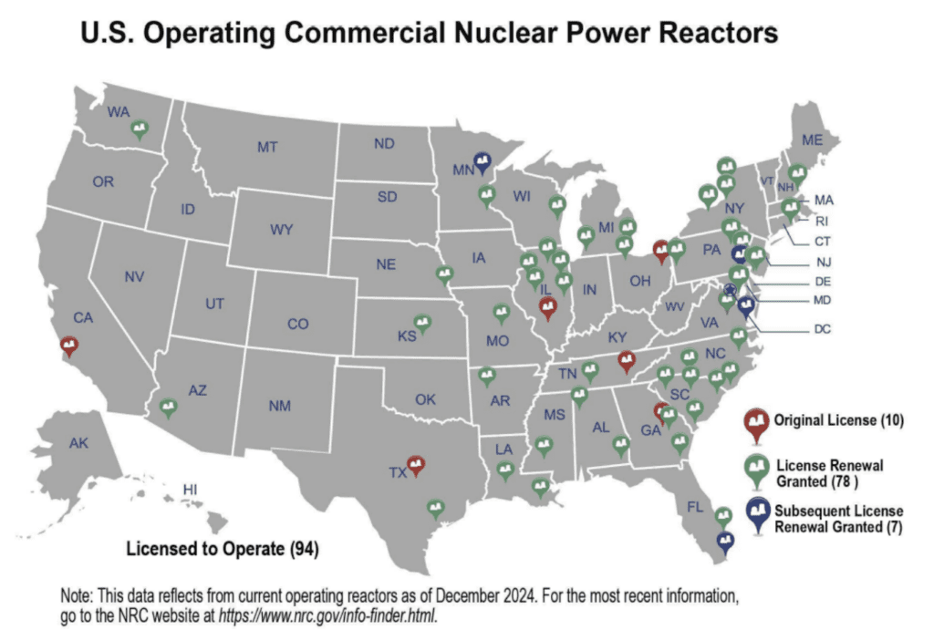 Nuclear Future Is Nevada A Part Of It Nevada News And Views US Operating Nuclear Reactors 1024x691 