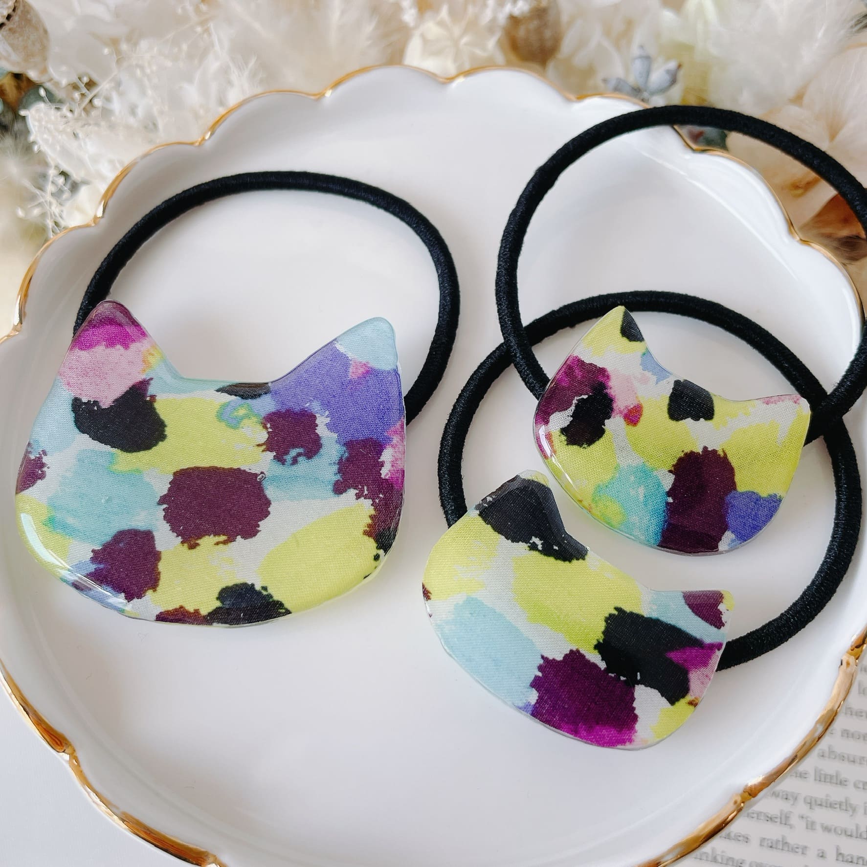 親子お揃いリバにゃんヘアゴム 4 - 画像 (4)