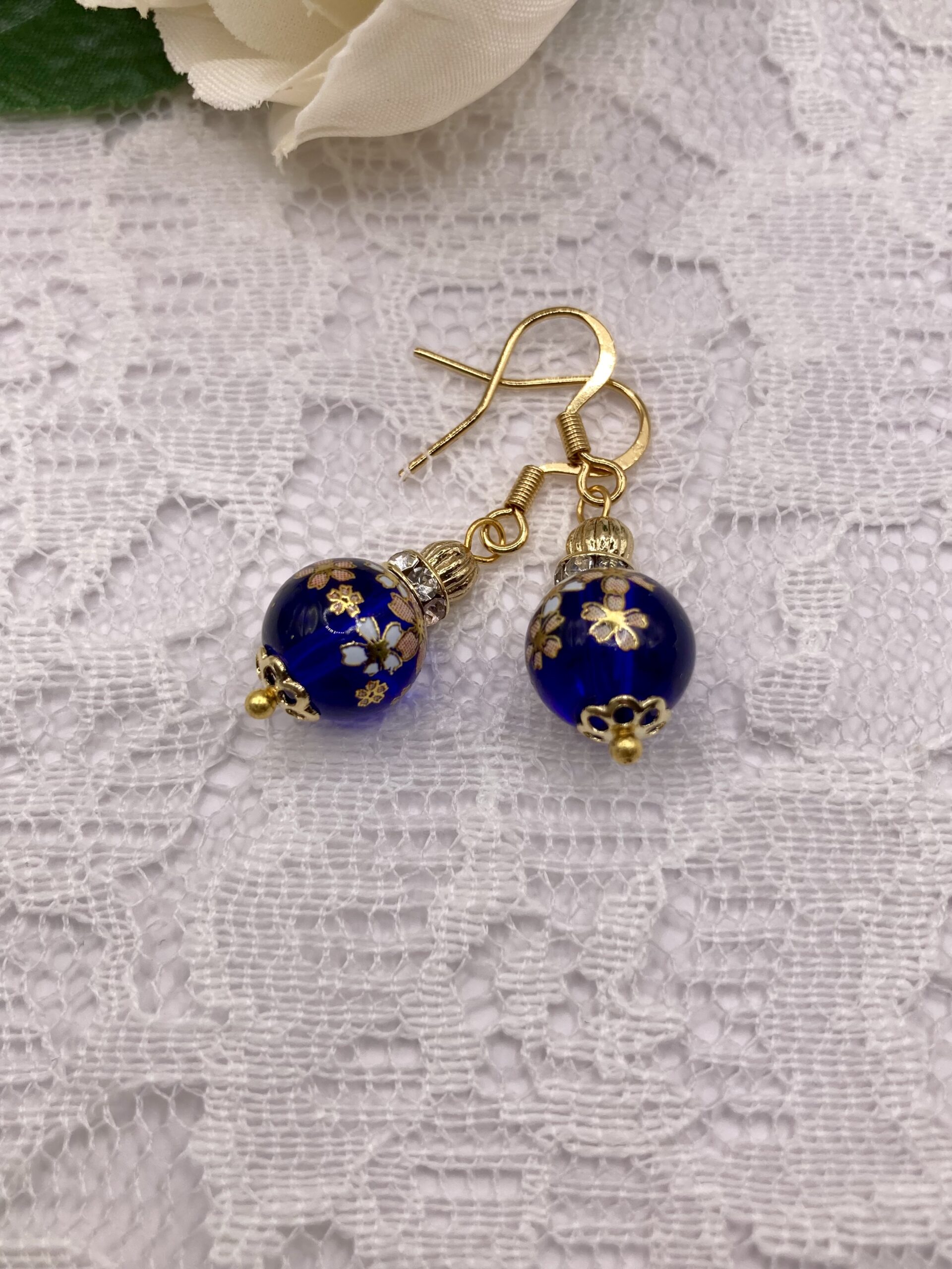 p170 桜柄香水瓶ピアス - 画像 (4)