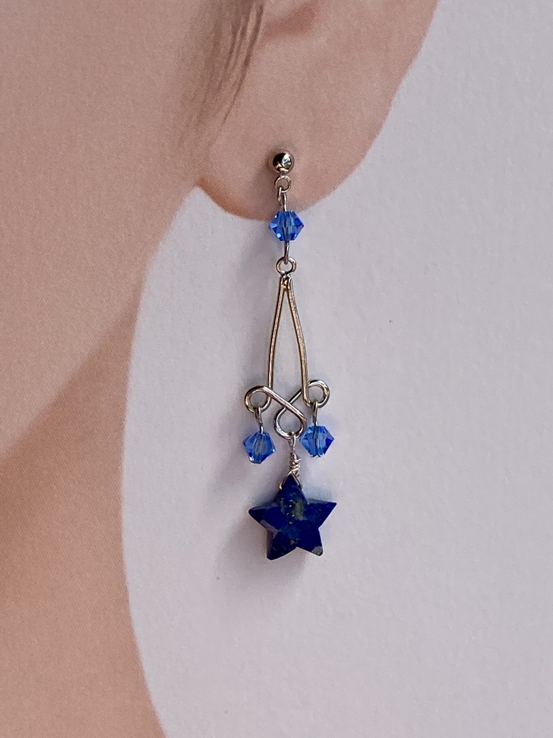 p211 フリンジピアス〈天然石スター型✨〉 - 画像 (16)