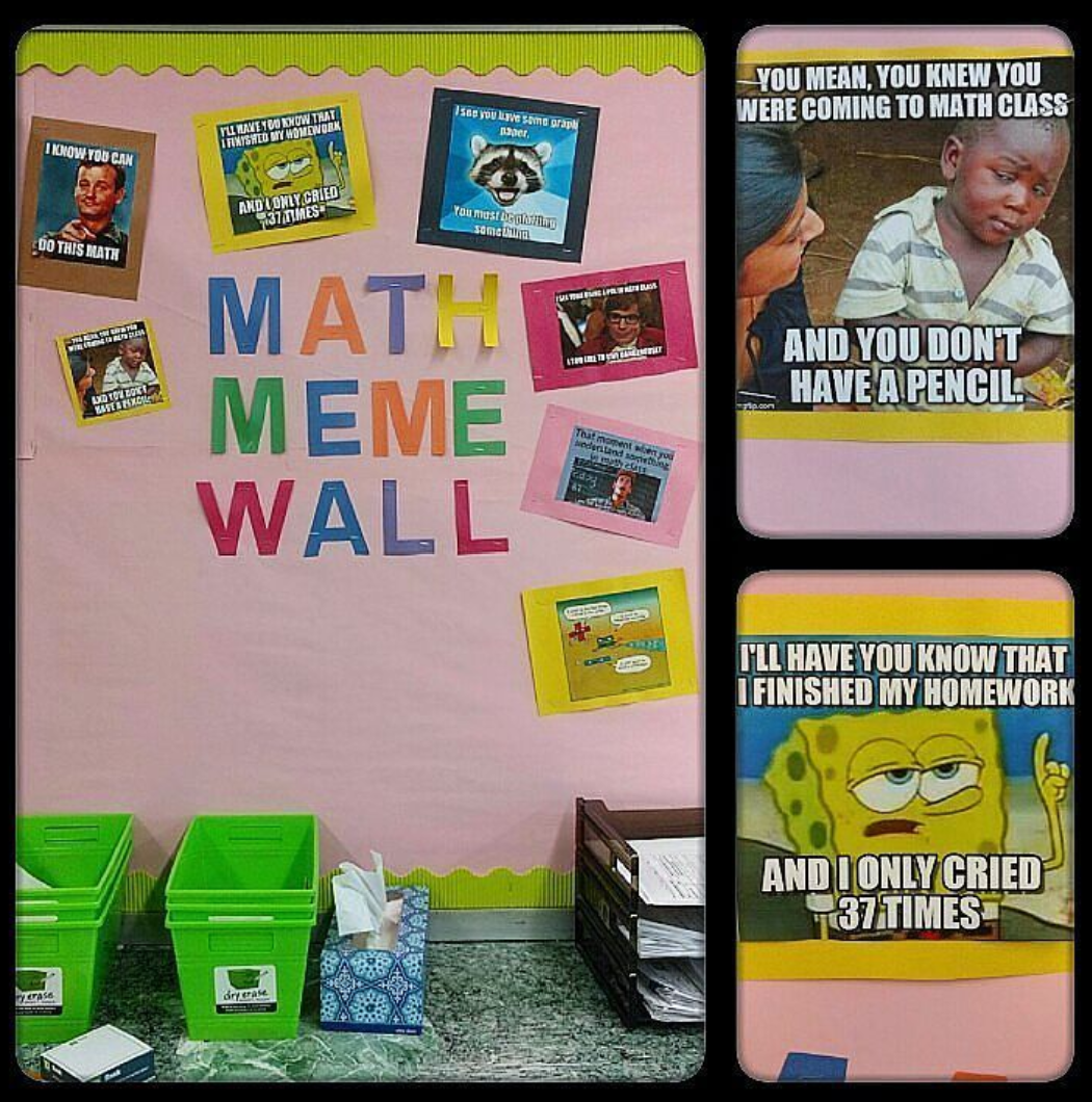 Consider setting up an area on your wall or bulletin board for a math comic . 42 Amazing Math Bulletin Board Ideas For Your Classroom