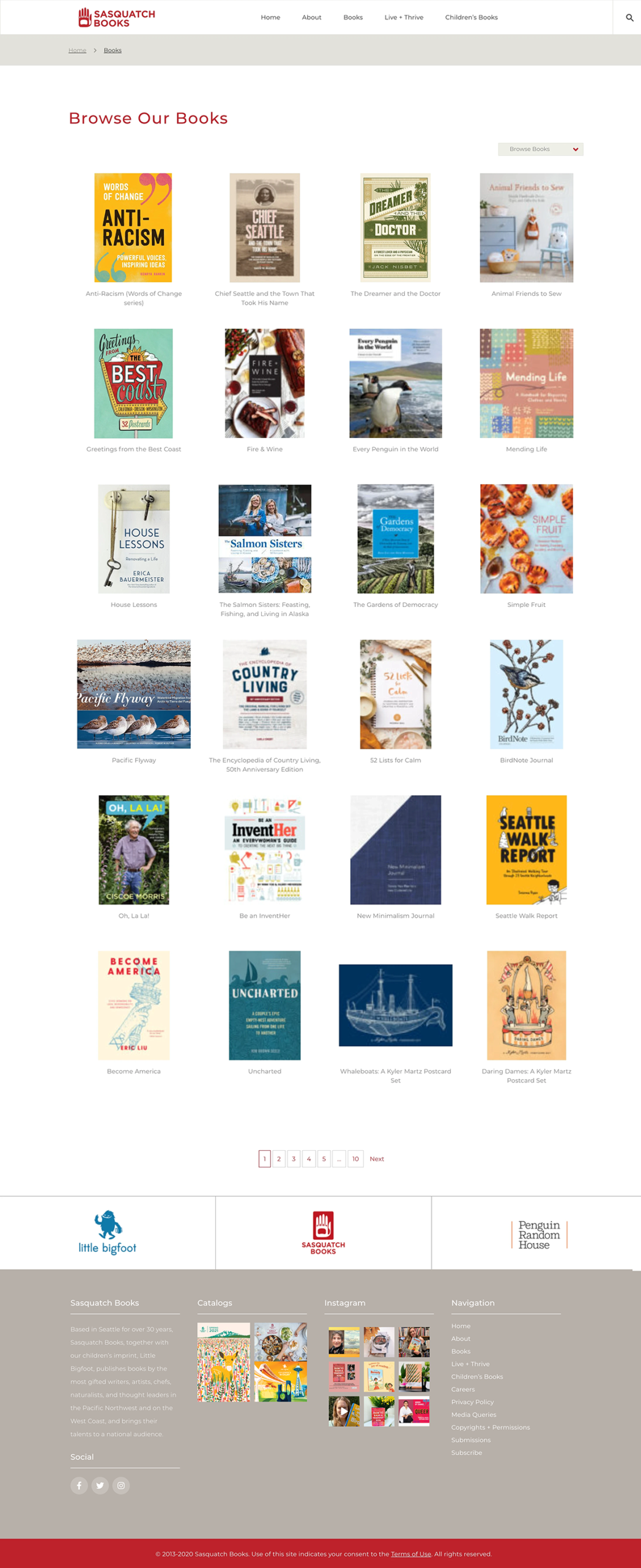 Saquatch Books Website Books Page