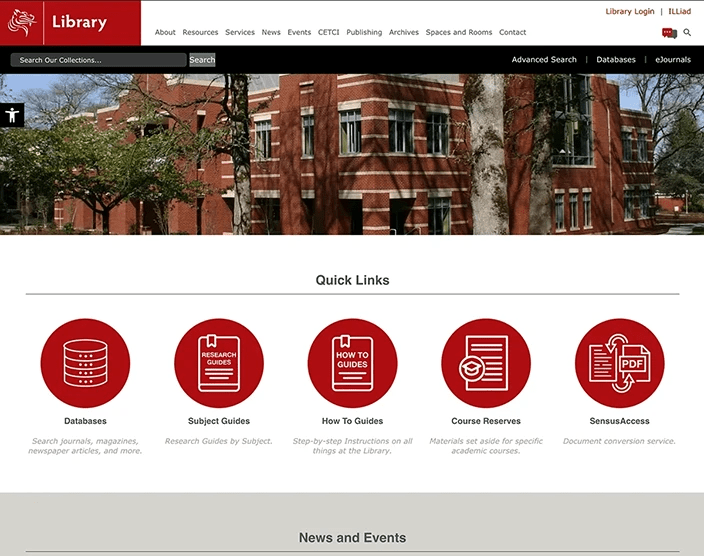 Pacific University Library Website