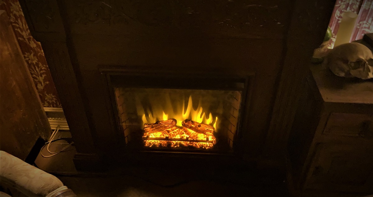 Fireplace in the study