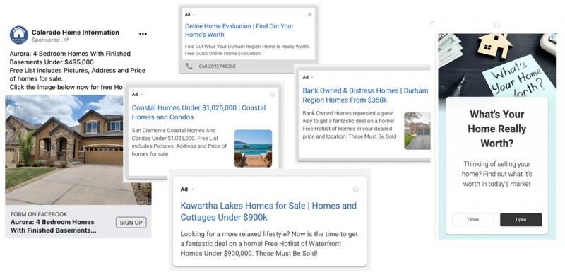 SuccessWebsite Real Estate Ads Examples