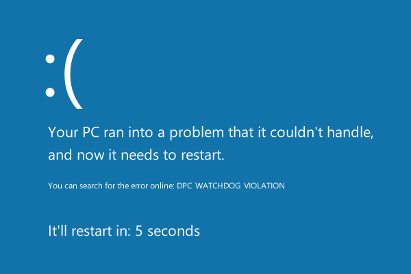 Fix DPC WATCHDOG VIOLATION Error in Windows [5 Methods]