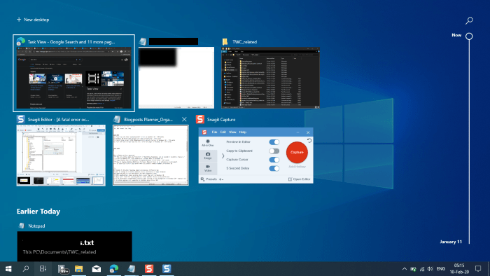 How to create Task View shortcut in Windows 10