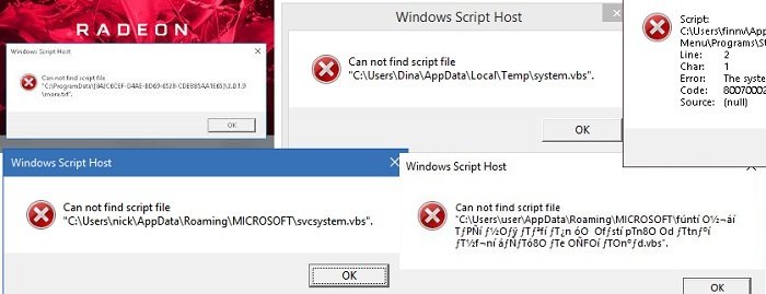 How to fix Cannot find script file in Windows 10