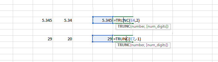 How to use the TRUNC function in Microsoft Excel