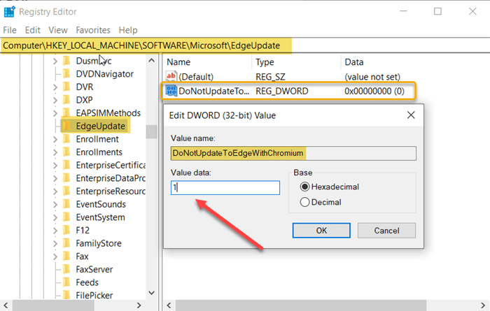 How to block Microsoft Edge Chromium from installing on Windows 10