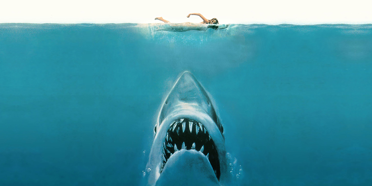Detail from "Jaws" poster.