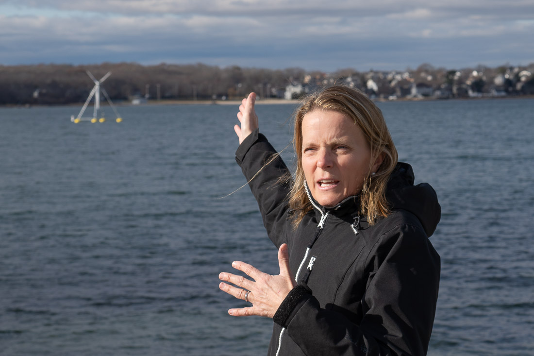Floating wind turbine prototype arrives in New Bedford cove - The