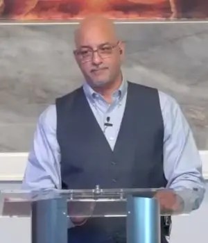 Deacon Angel Reyes presenting a sermon
