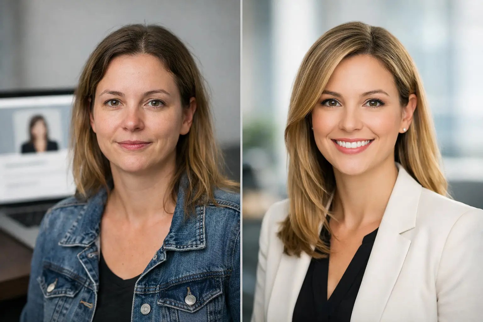 LinkedIn Headshot Before After Example Explained