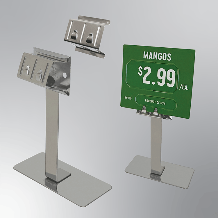4419-2H - Custom Stainless Steel Stand with Label Holder - Image 2