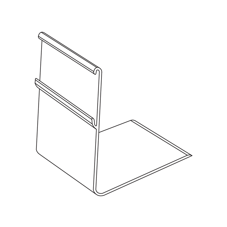EB3-PTM Clear Easel Base, 3" for MCU Holders - Image 1