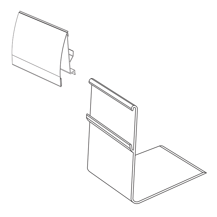 EB3-PTM Clear Easel Base, 3" for MCU Holders - Image 2