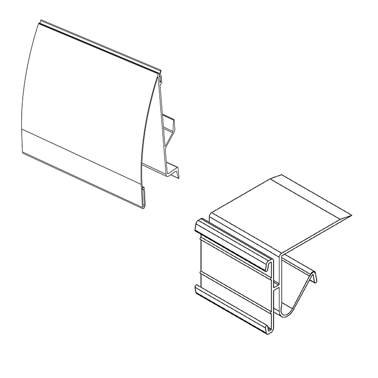 SC750-PTM Clear Clip for 3/4" Shelves, Crates, & Table Edges - Image 2