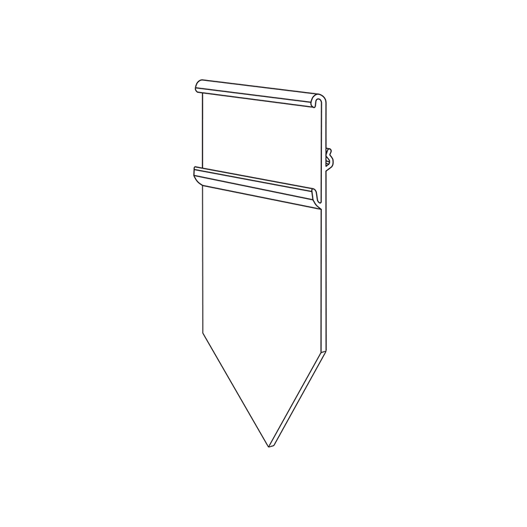 SR-TH Clear Spear Tag Holder for Ice Case Merchandising - Image 1